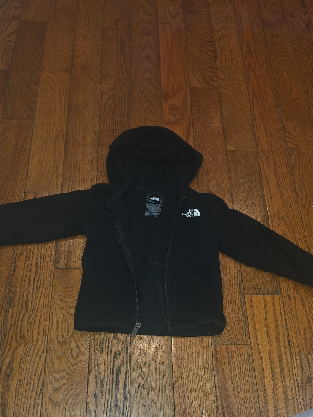 The North Face Kids Black Hooded Fleece Jacket